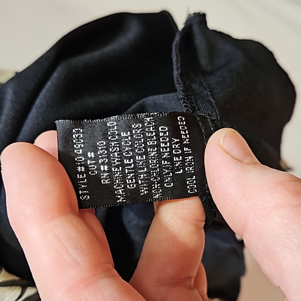 A. BYER, Abstract, Elastic Scrunch top, Adjustable straps, Tie waist, Sz L - Picture 12 of 12